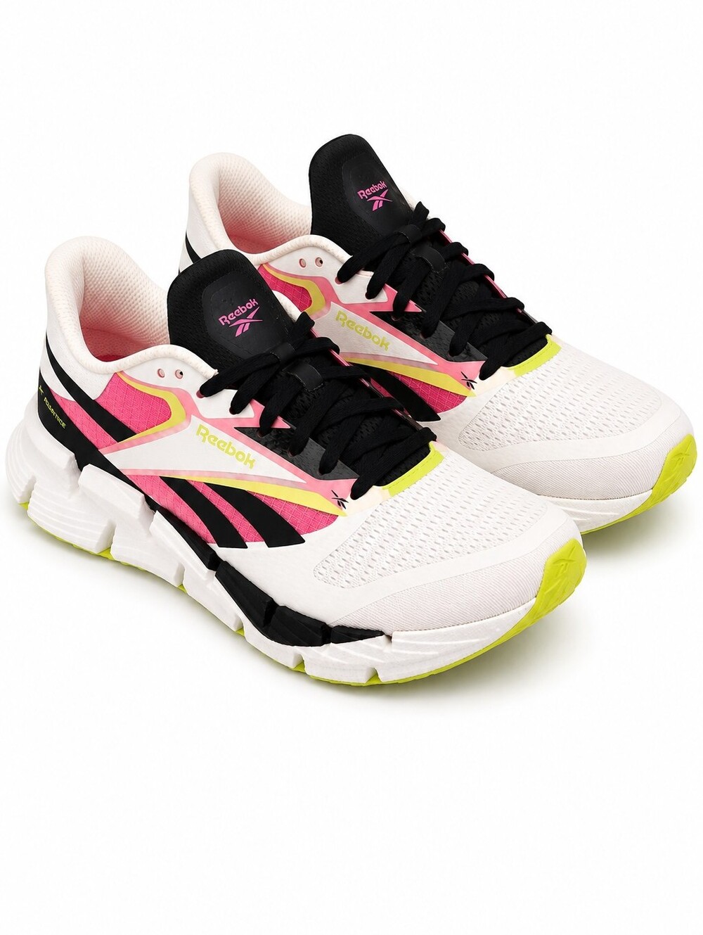 Reebok FloatZig 1 Women’s 10.5 Running Shoes Chalk Pink Lime Sneakers